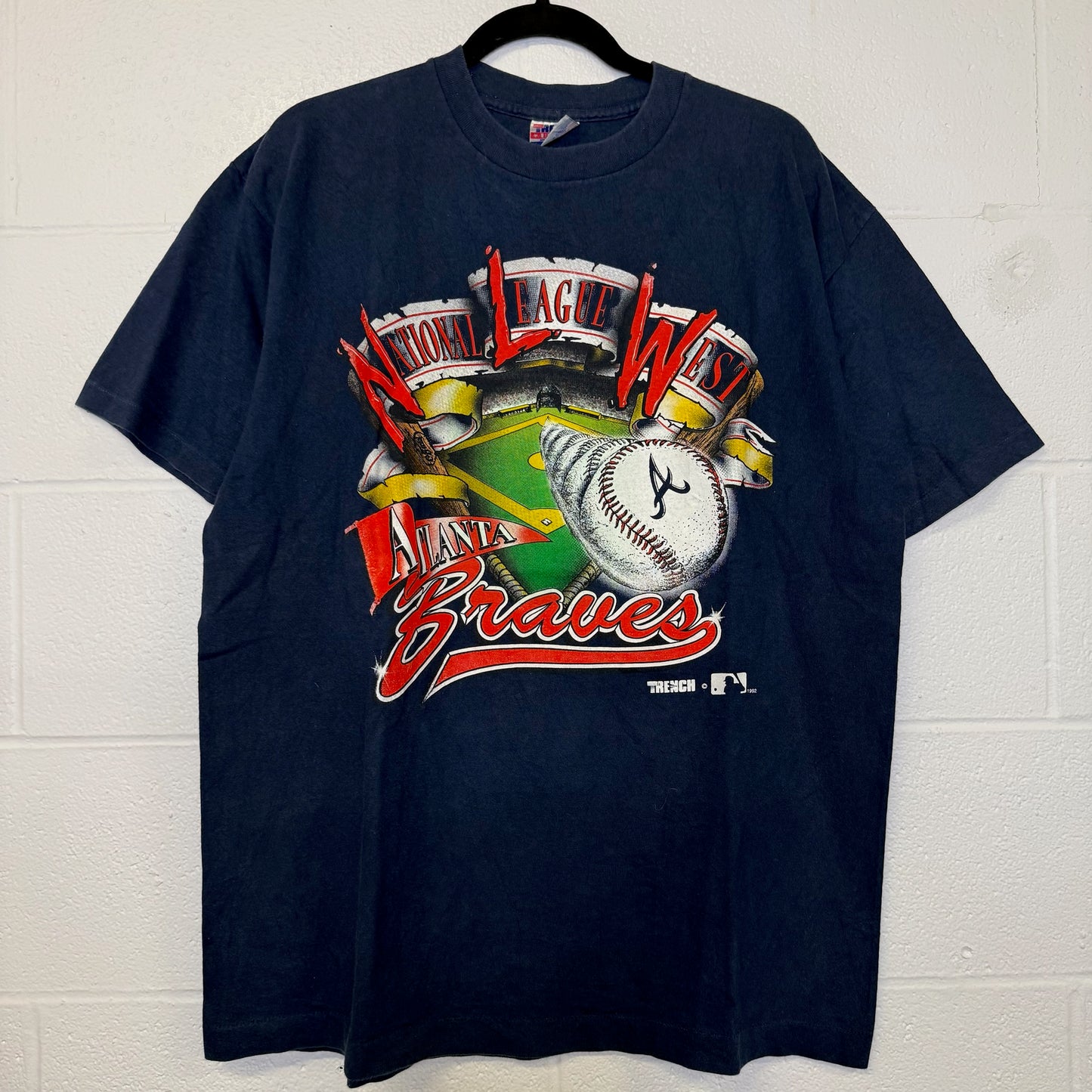 1992 Atlanta Braves MLB T-shirt Sz XL (B2982)