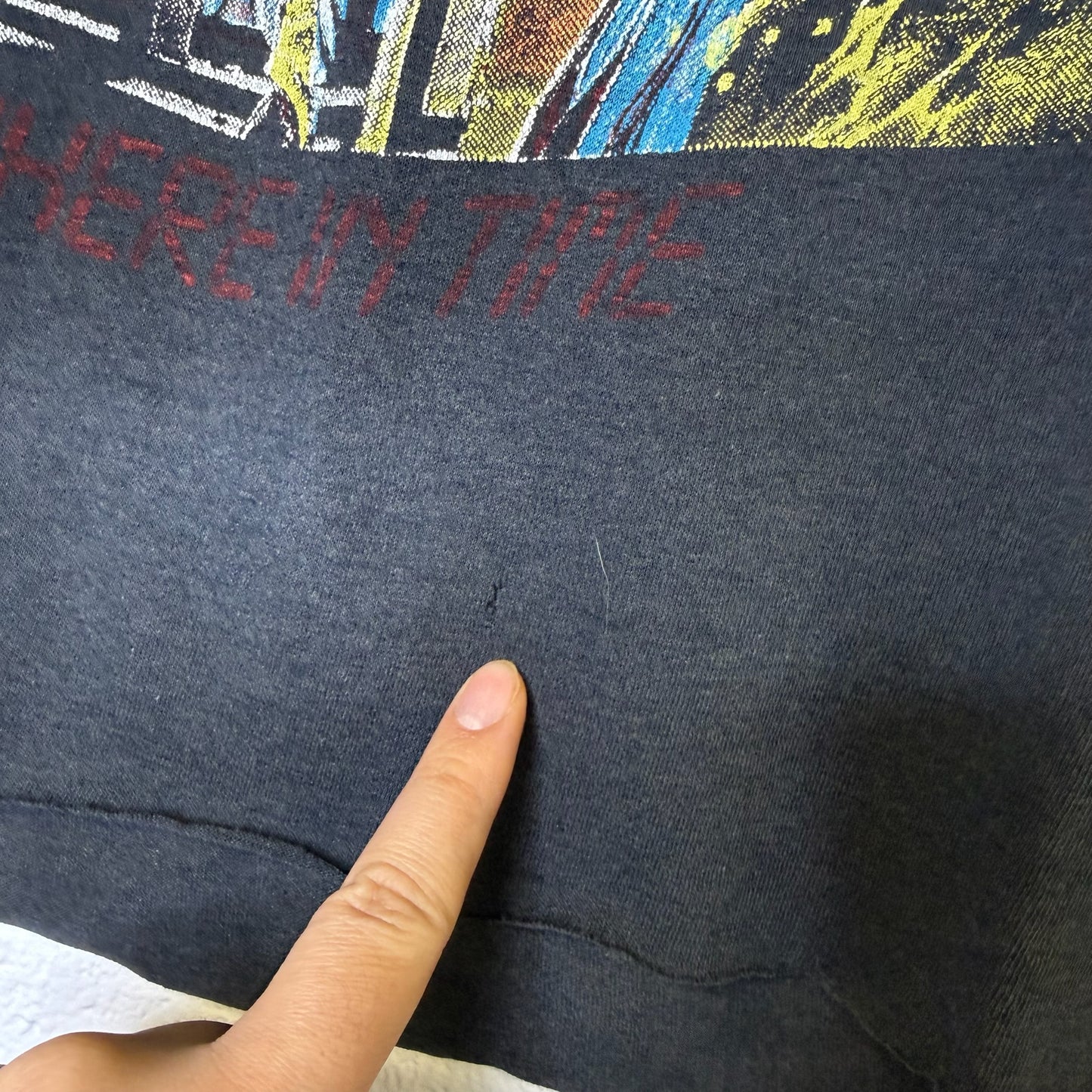 80's Iron Maiden Somewhere in Time T-shirt Sz M (B358)