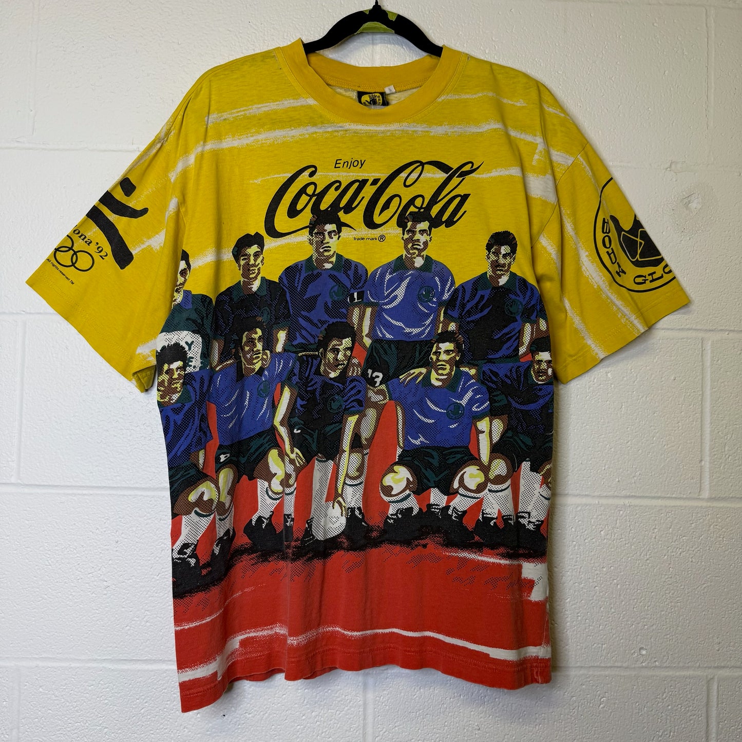 90s Body Glove Coca Cola AOP Olympics T-Shirt Sz M (b1899)