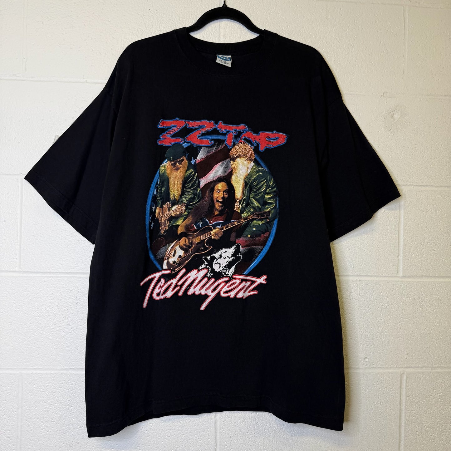 2003 ZZ Top & Ted Nugent Tour T-Shirt Sz XL (A9911)