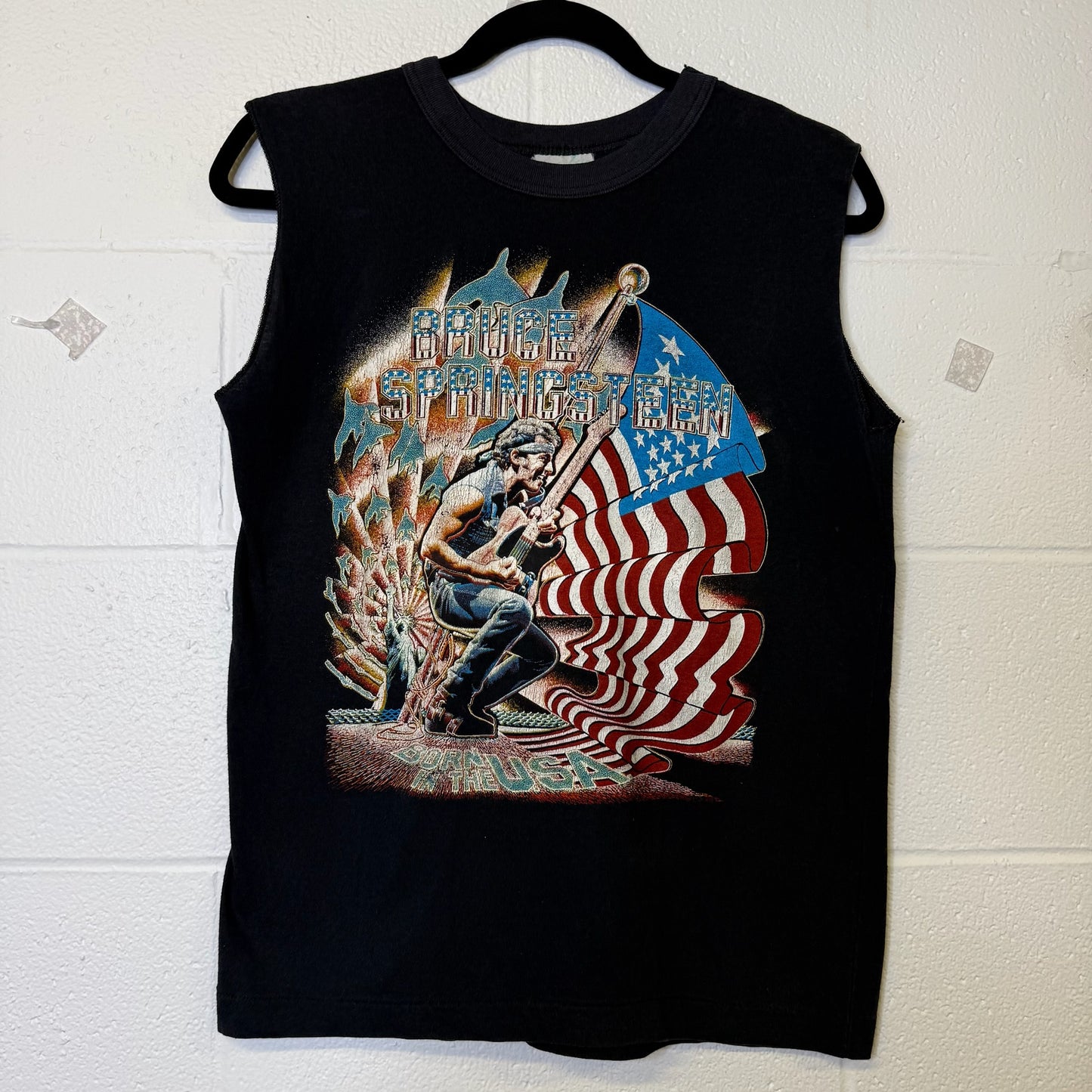 80s Bruce Springsteen Born in the USA T-Shirt Sz L (B410)