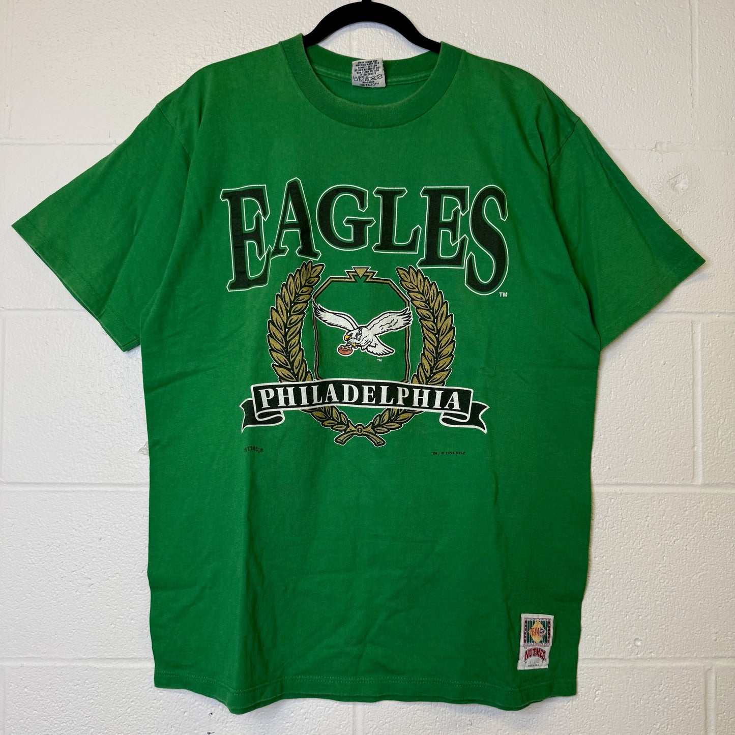 90s Philadelphia Eagles Nutmeg NFL T-shirt Sz XL (B2571)