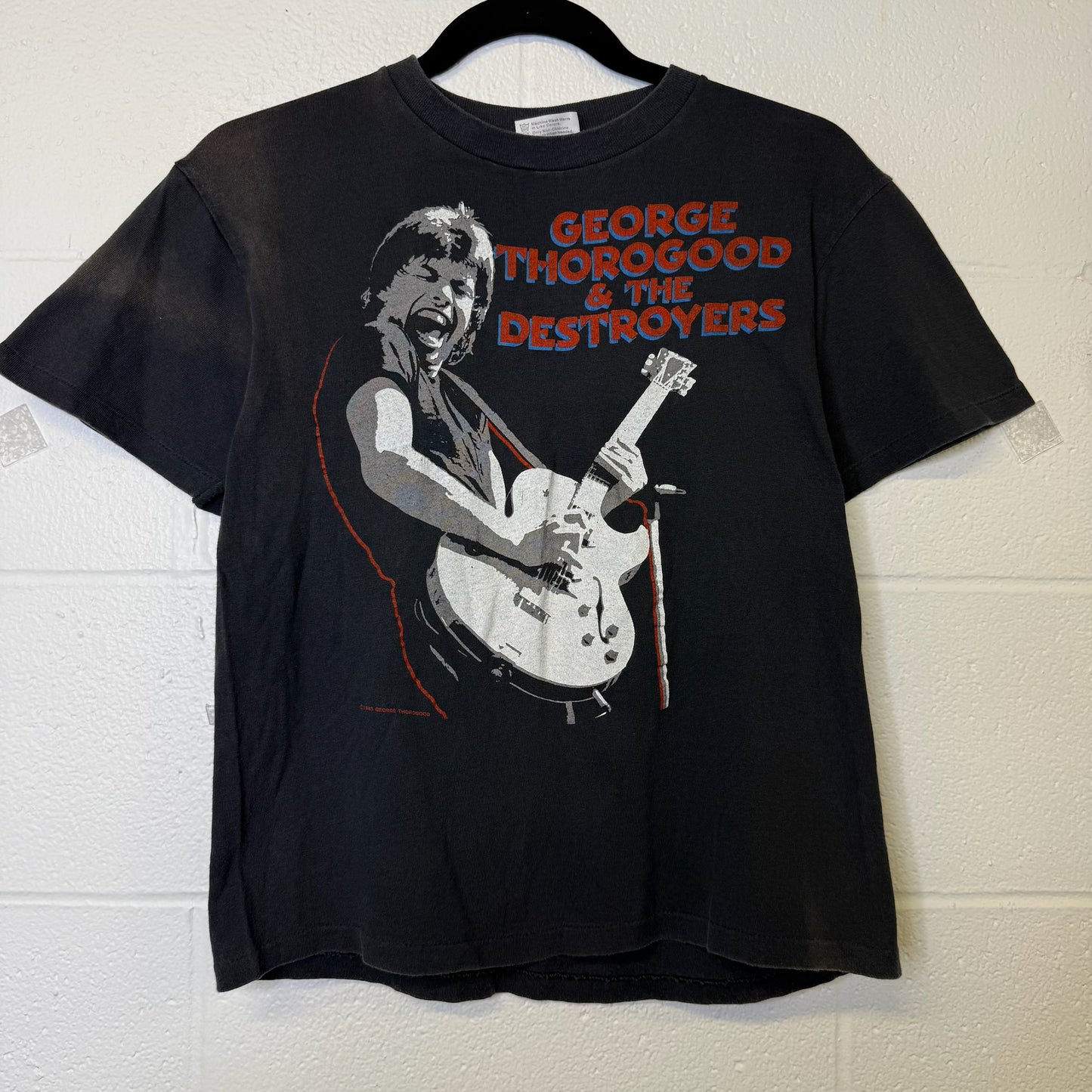 1985 George Thorogood & The Destroyers T-Shirt Sz M (B2288)