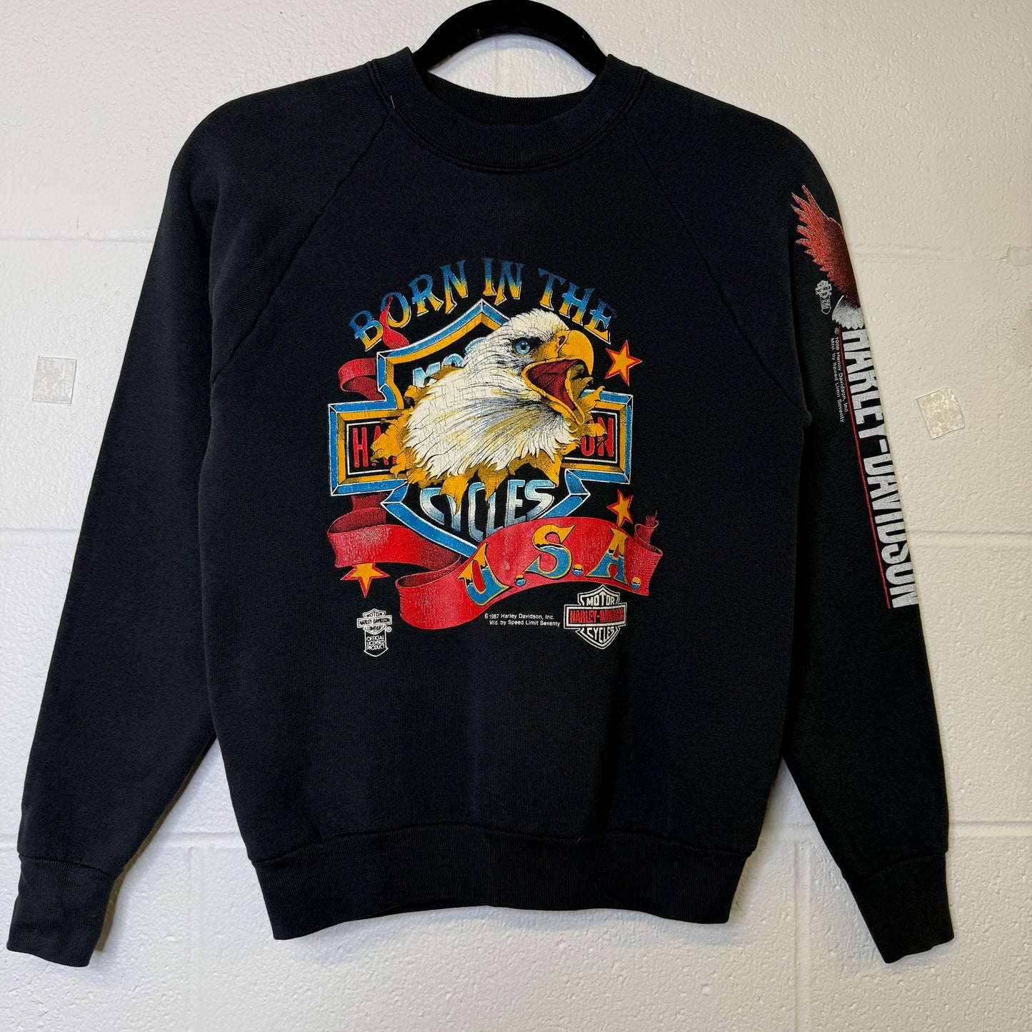 1987 Harley Davidson Eagle Crewneck Sz YL (B2262)