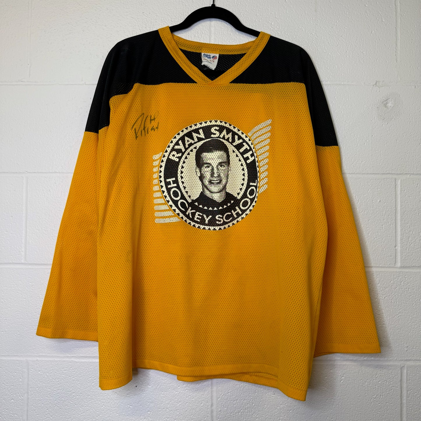 90s Ryan Smyth Hockey School Signed Jersey Sz L (B1792)