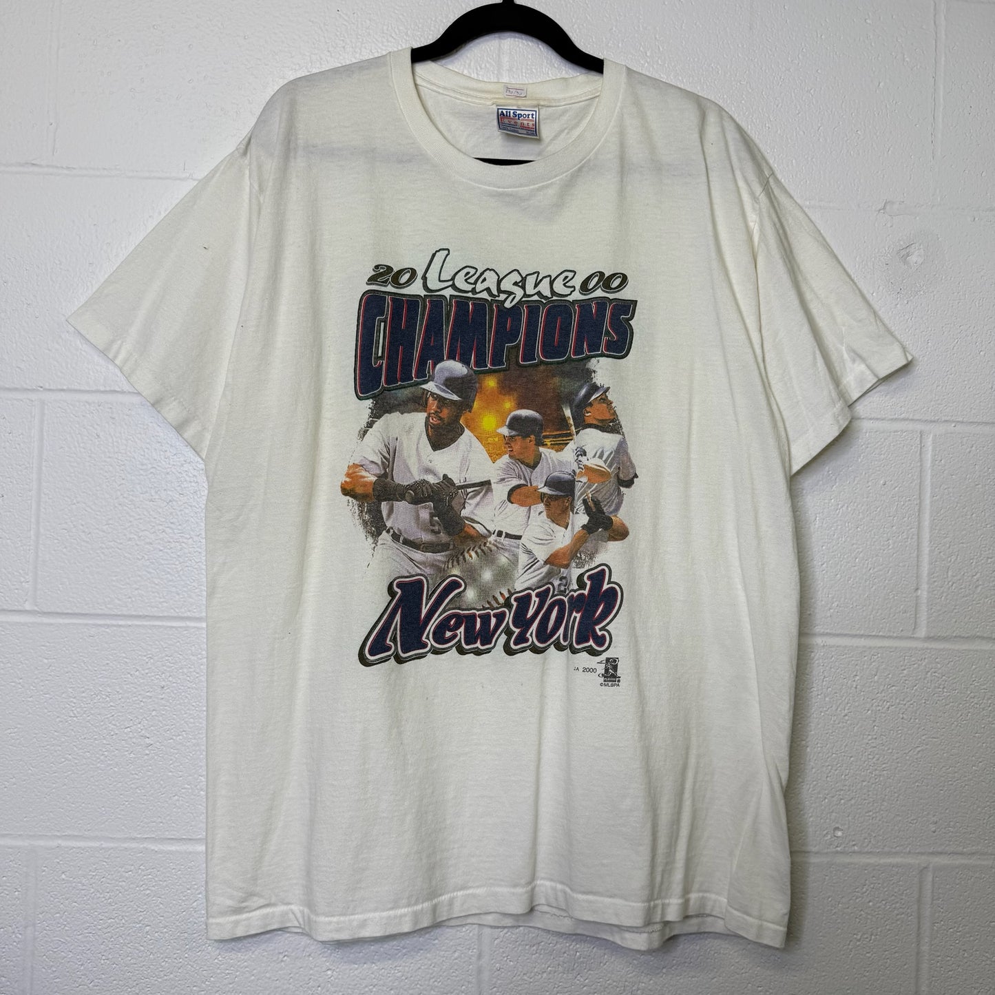 2000 New York Yankees MLB T-Shirt Sz XL (B580)