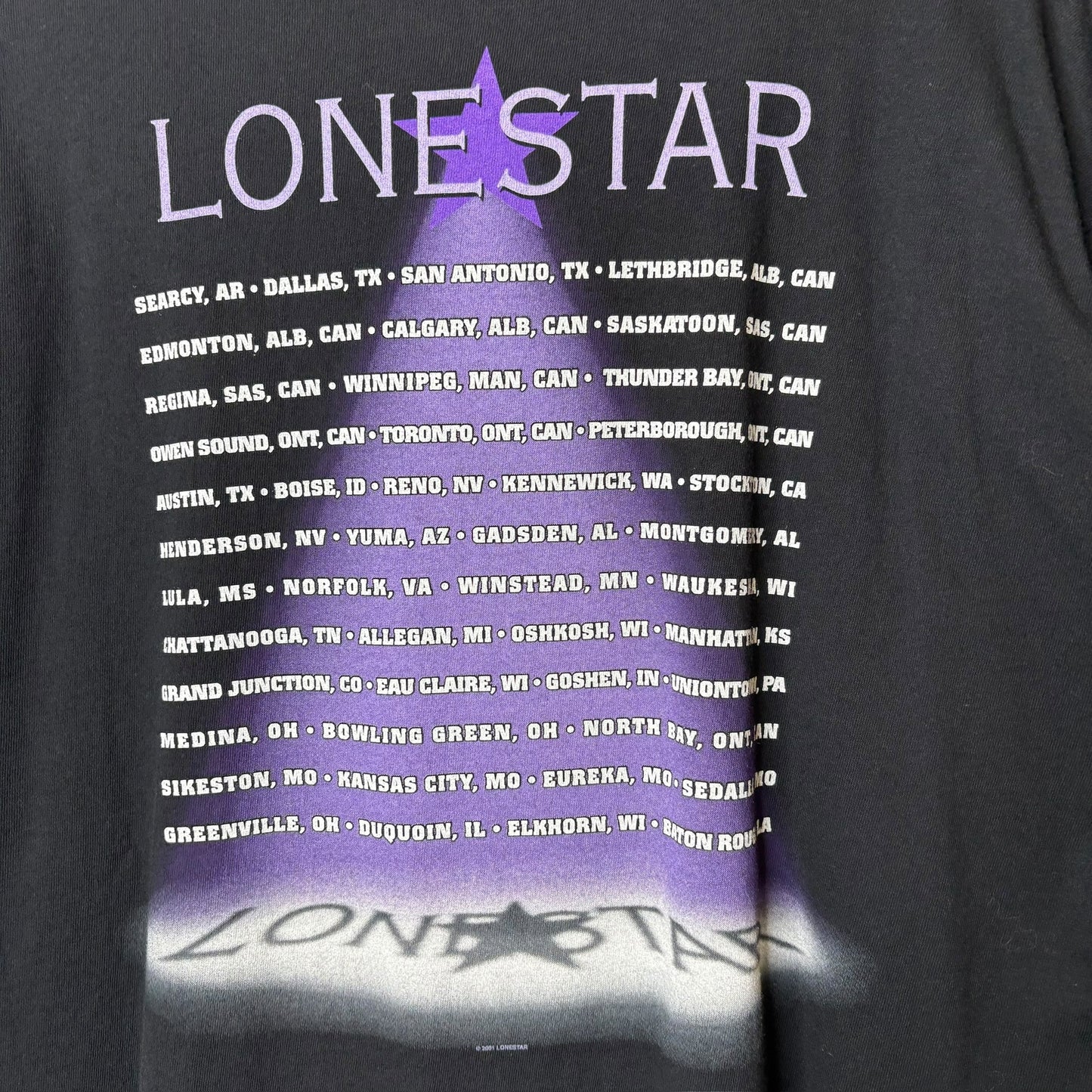 2001 Lonestar Tour T-shirt S2 2XL (A1837)