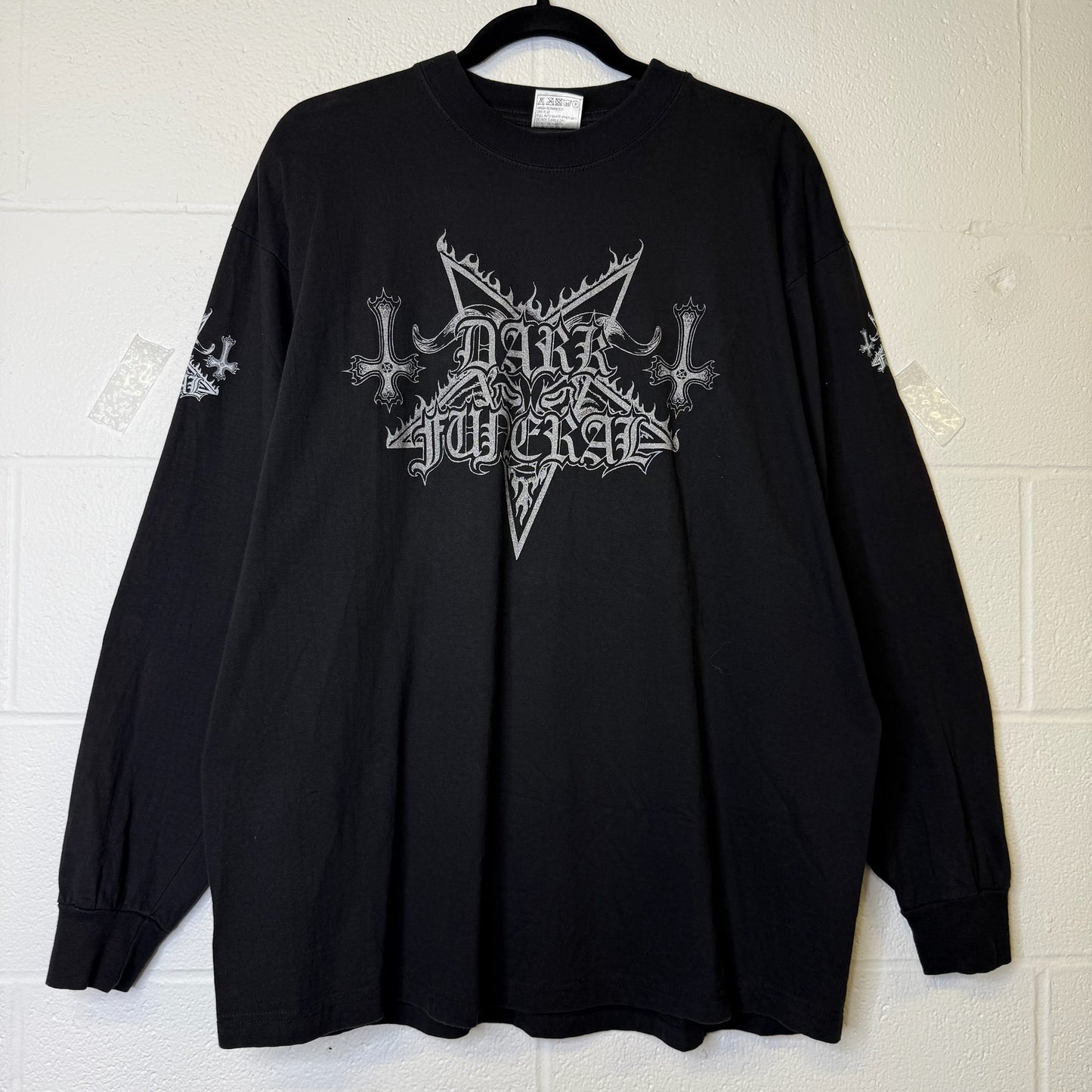 2000 Dark Funeral Teach Children to Worship Satan Long Sleeve Band T-Shirt Sz XL (B656)