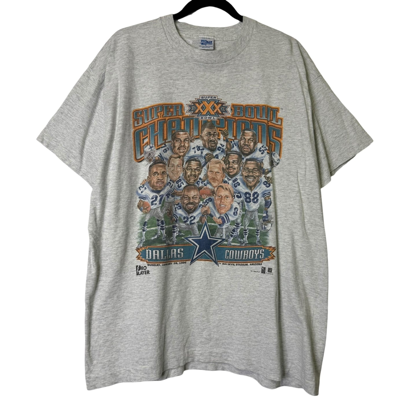 1996 Dallas Cowboys Pro Player NFL T-shirt Sz L (B1625)