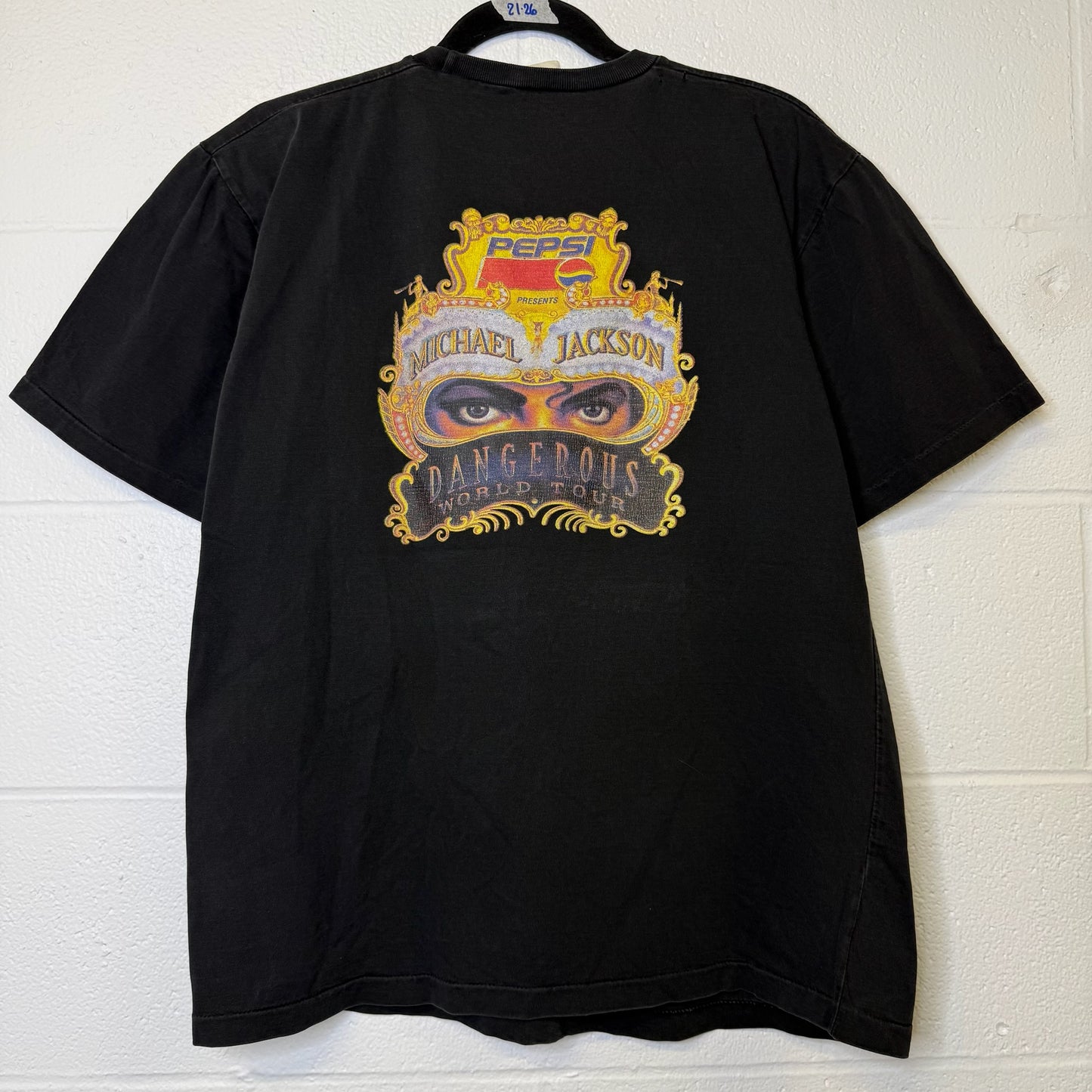 1992 Michael Jackson Dangerous Pepsi Tour T-Shirt Sz L (B2272)