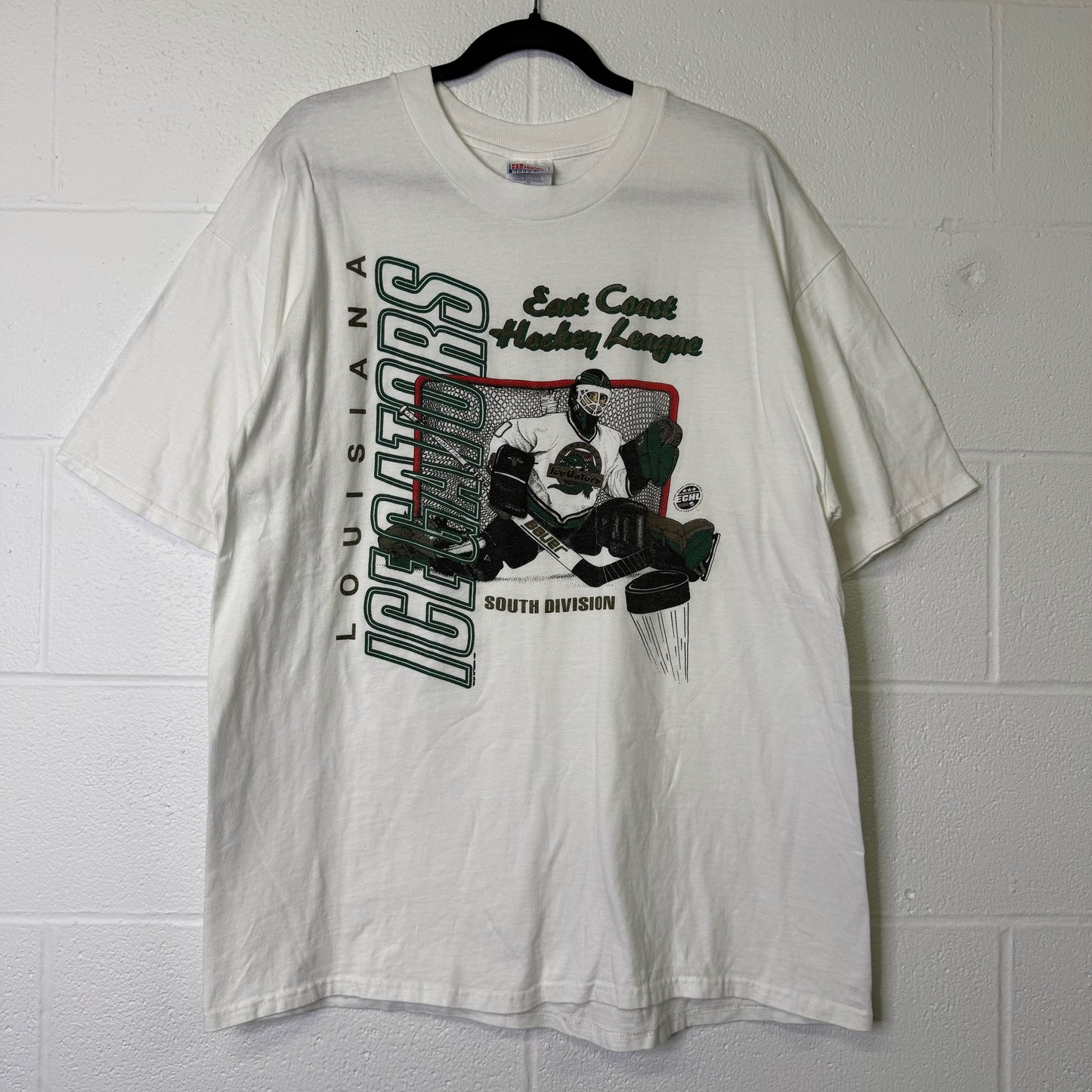 90's Louisiana Ice Gator Hockey T-shirt Sz XL (B678)