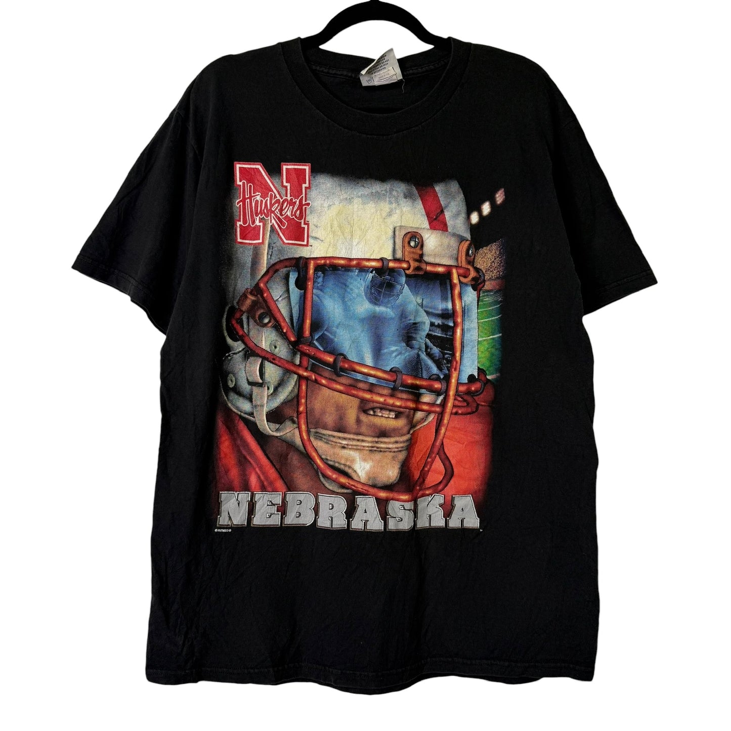 90's Nebraska Cornhuskers NCAA Nutmeg T-shirt Sz L (B1636)