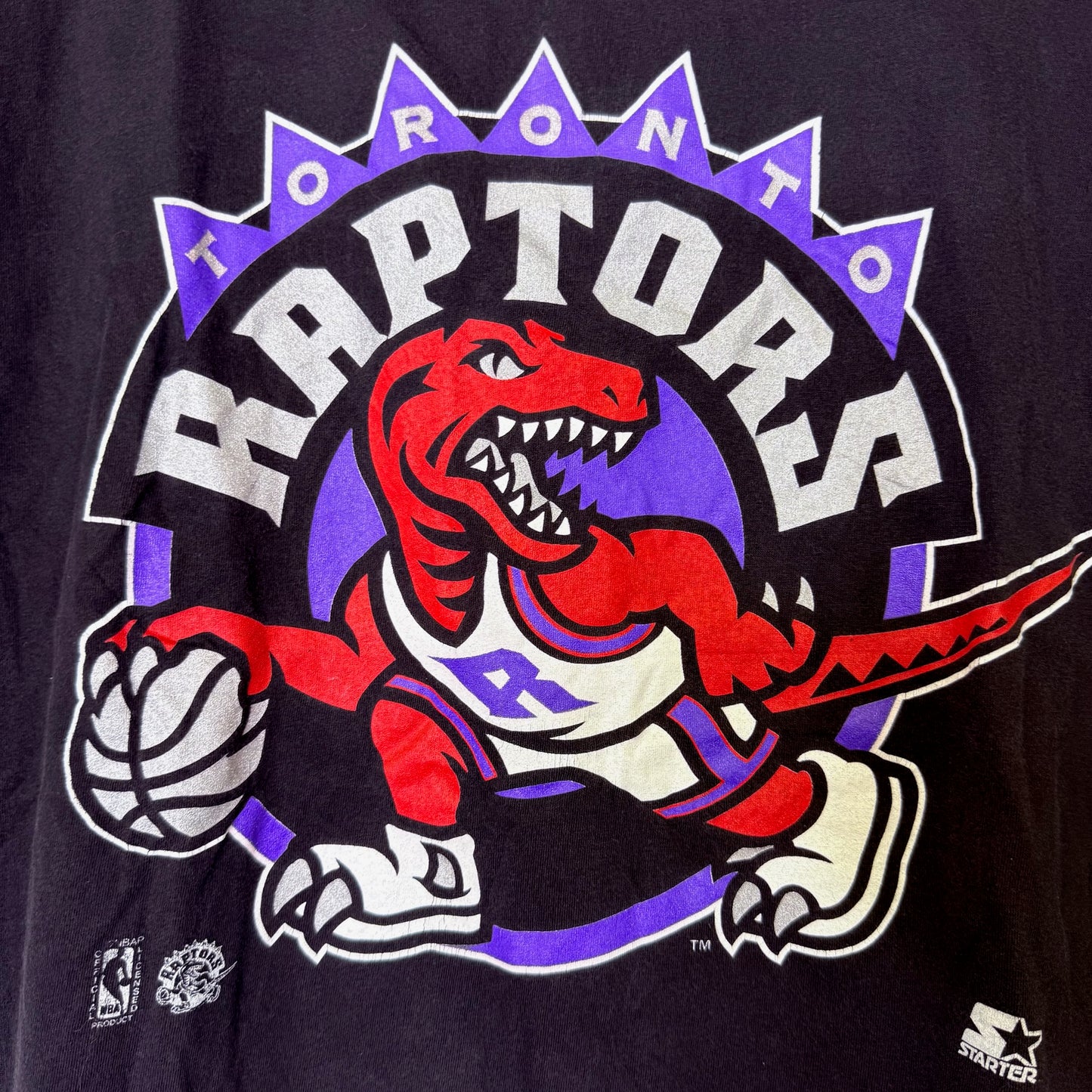 90's Toronto Raptors Starter NBA T-Shirt Sz L (B2333)