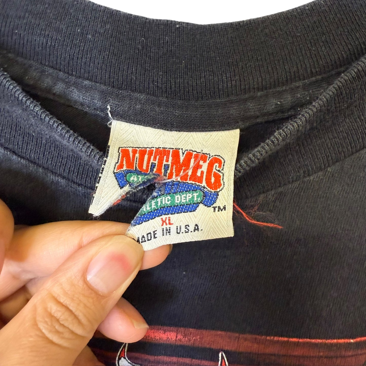 90's Chicago Bulls Nutmeg Triple Threat NBA T-shirt Sz XL