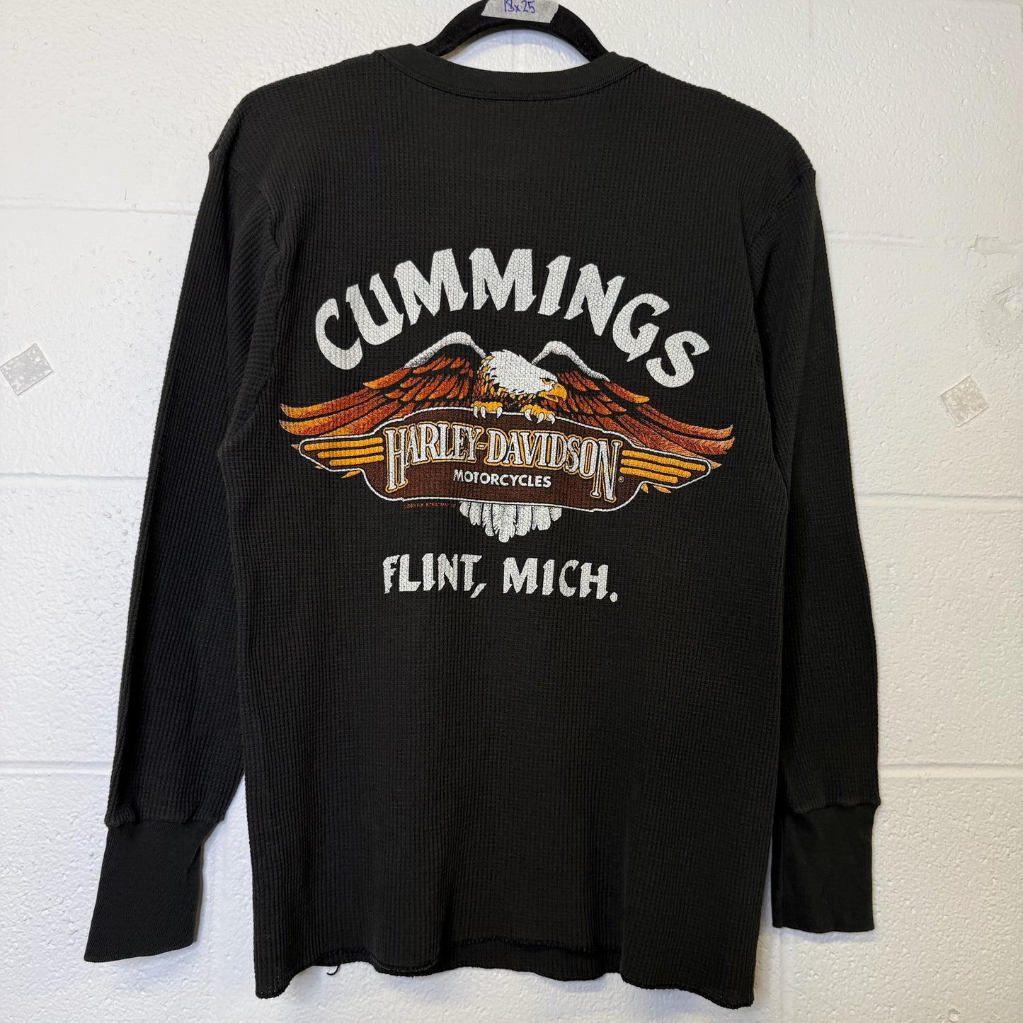 80's Harley Davidson Thermal Long Sleeve Sz M (B457)