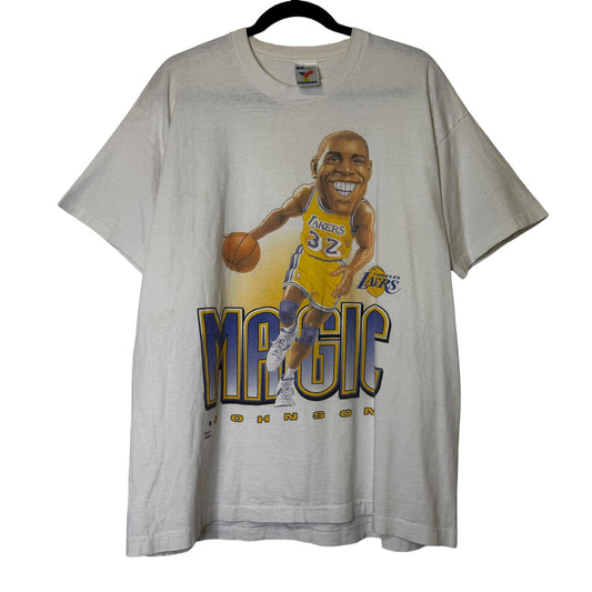 90s Magic Johnson LA Lakers T-Shirt Sz XL (B1776)