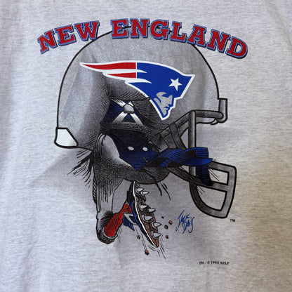 1993 New England Patriots Nutmeg Breakthrough T-Shirt Sz XL (B25447)