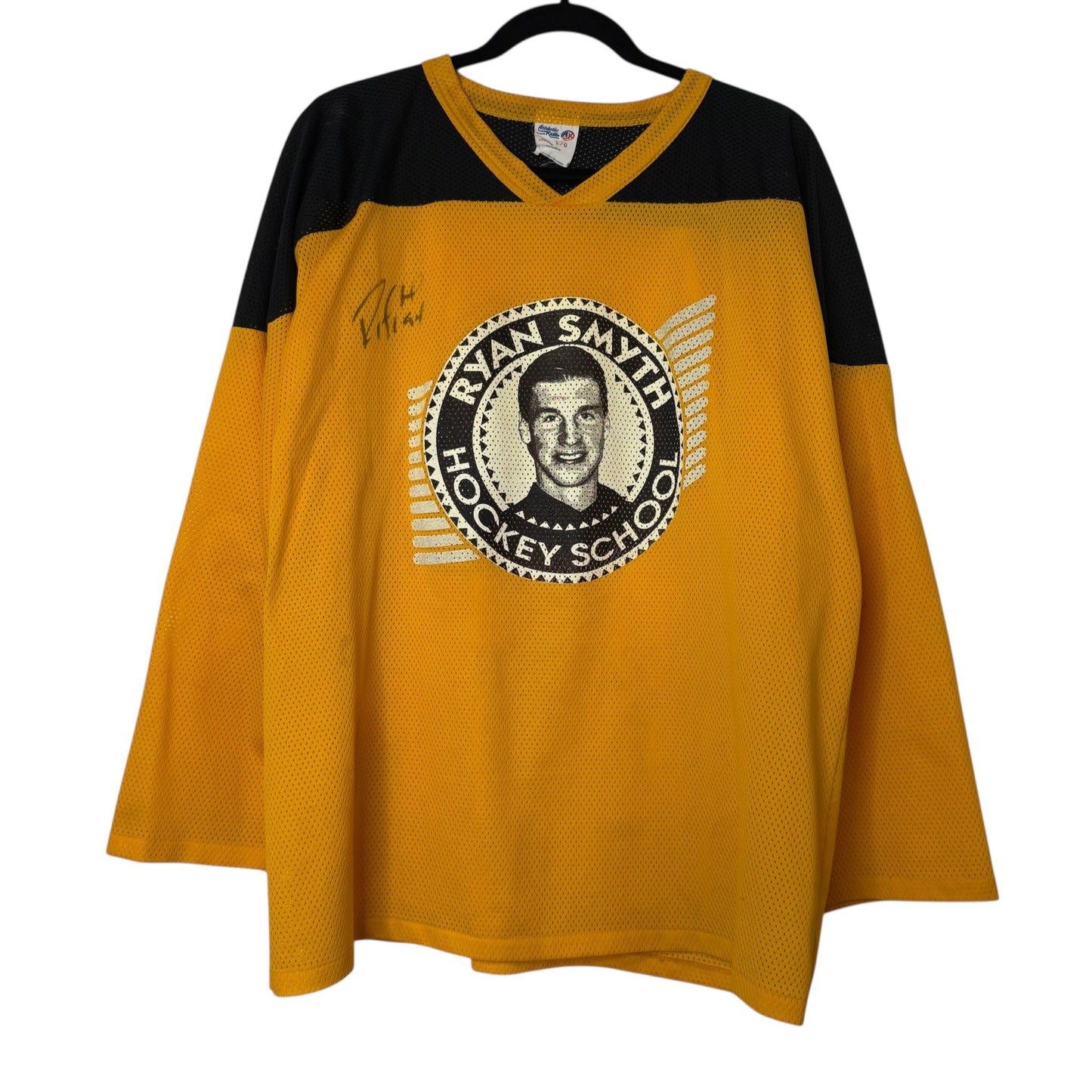 90s Ryan Smyth Hockey School Signed Jersey Sz L (B1792)
