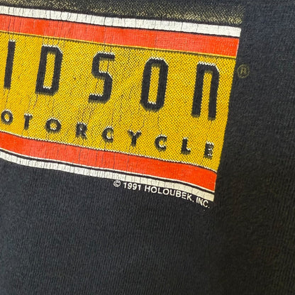 1991 Harley Davidson Knucklehead Milwaukee T-shirt Sz M (B618)