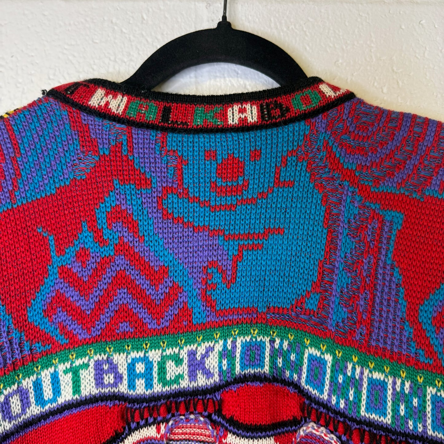 Genuine Coogi Australia Print Limited Edition Knit Sweater Sz S (B2401)