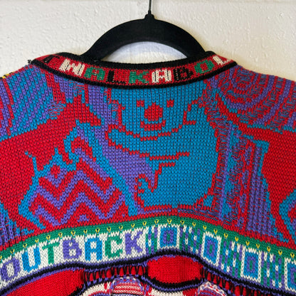 Genuine Coogi Australia Print Limited Edition Knit Sweater Sz S (B2401)