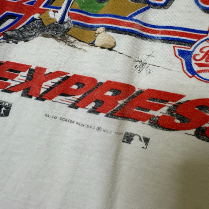 1999 Nolan Ryan New York Rangers MLB Salem T-shirt Sz L (B1645)