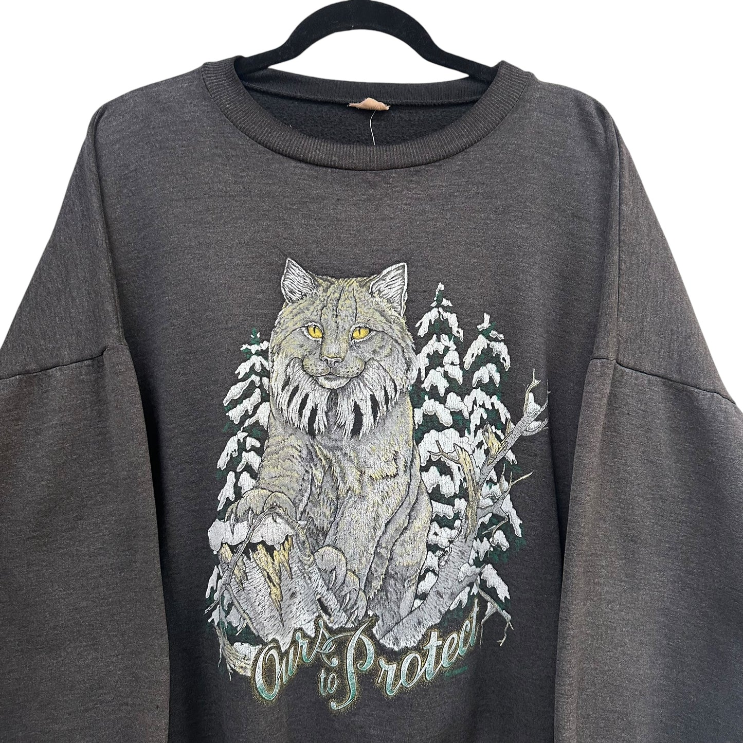 90's Lynx Ours to Protect Crewneck Sz XL (A1638)