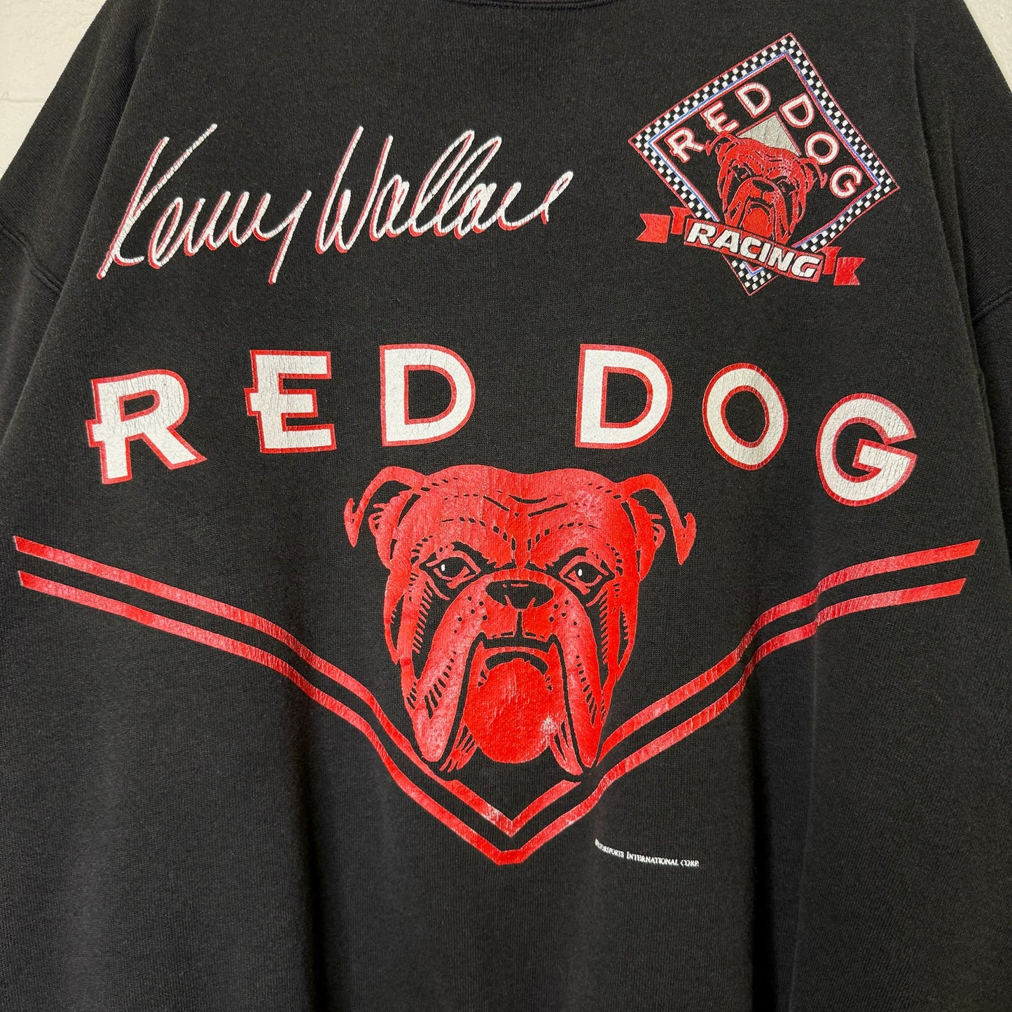 90s Kenny Wallace Red Dog Racing Sweatshirt Sz XL (B2457)