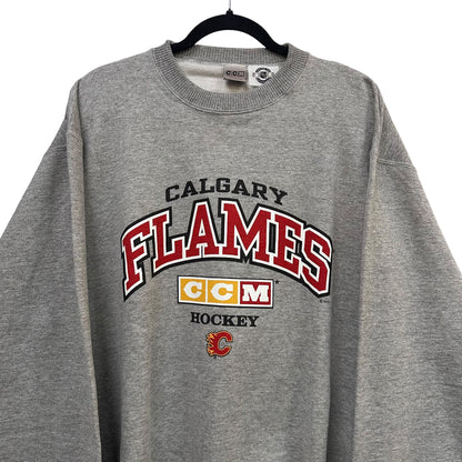 2000s Calgary Flames NHL Crewneck Sz M (A4439)