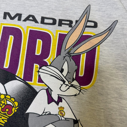 90s Real Madrid Soccer Bugs Bunny Looney Tunes Nutmeg T-Shirt Sz XL (B2876)