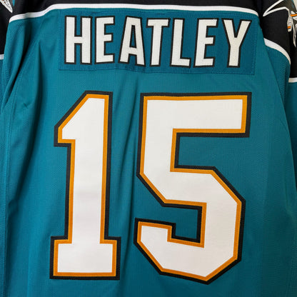 2009-11 Dany Heatley San Jose Sharks Reebok NHL Hockey Jersey Sz L (B1797)
