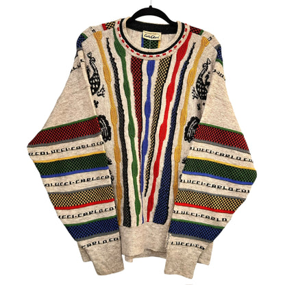 90's Coogi Style Sweater by Carlo Colucci Sz L (A7435)