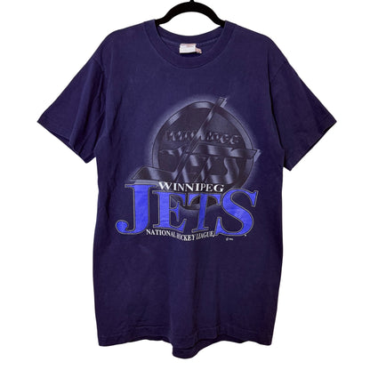 90s Winnipeg Jets NHL T-shirt Sz M (B2460)
