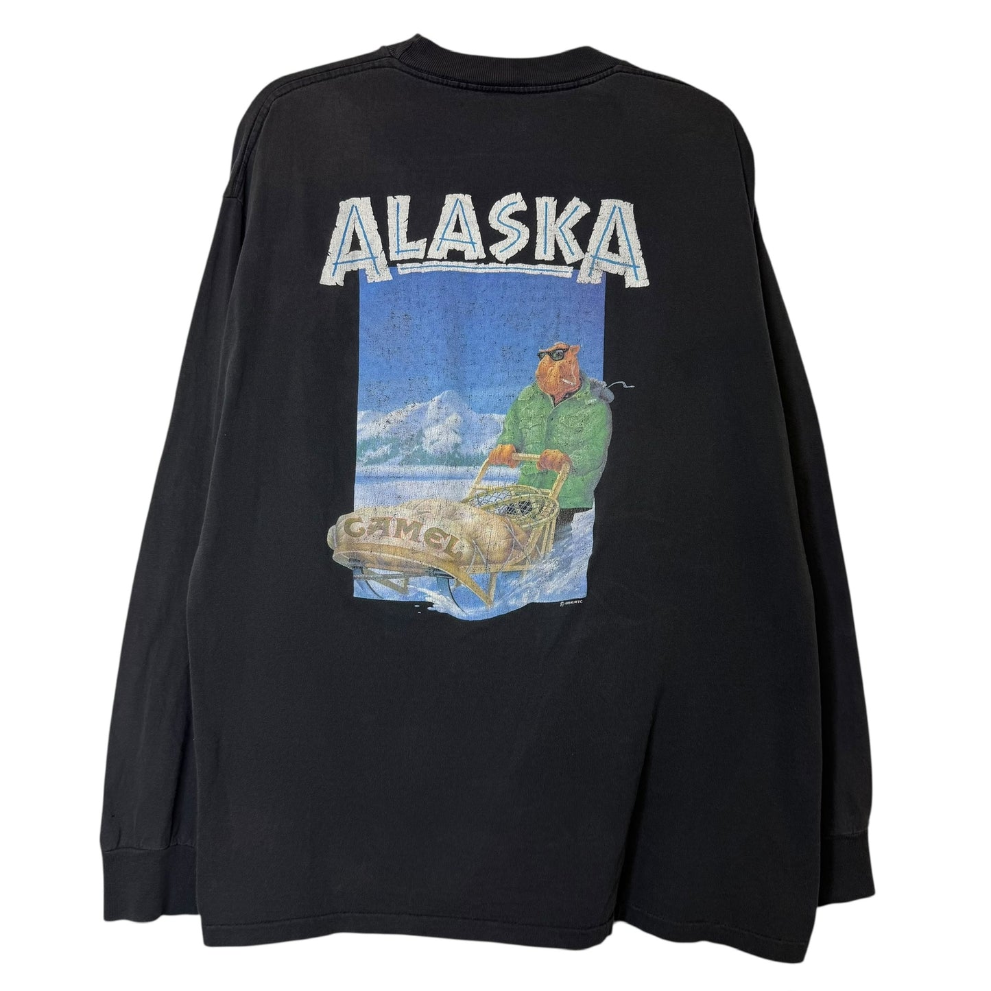 1993 Camel Cigarettes Alaska Dog Sled Long Sleeve T-shirt Sz XL (B1786)