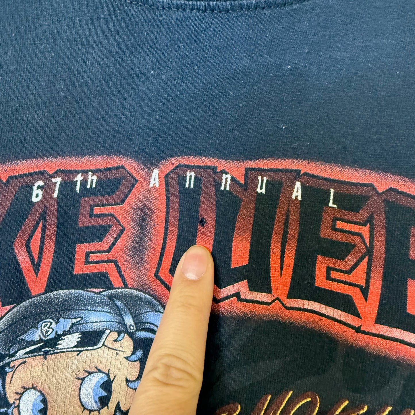 2008 Betty Boop Daytona Beach Bike Week T-Shirt Sz XL (B2143)