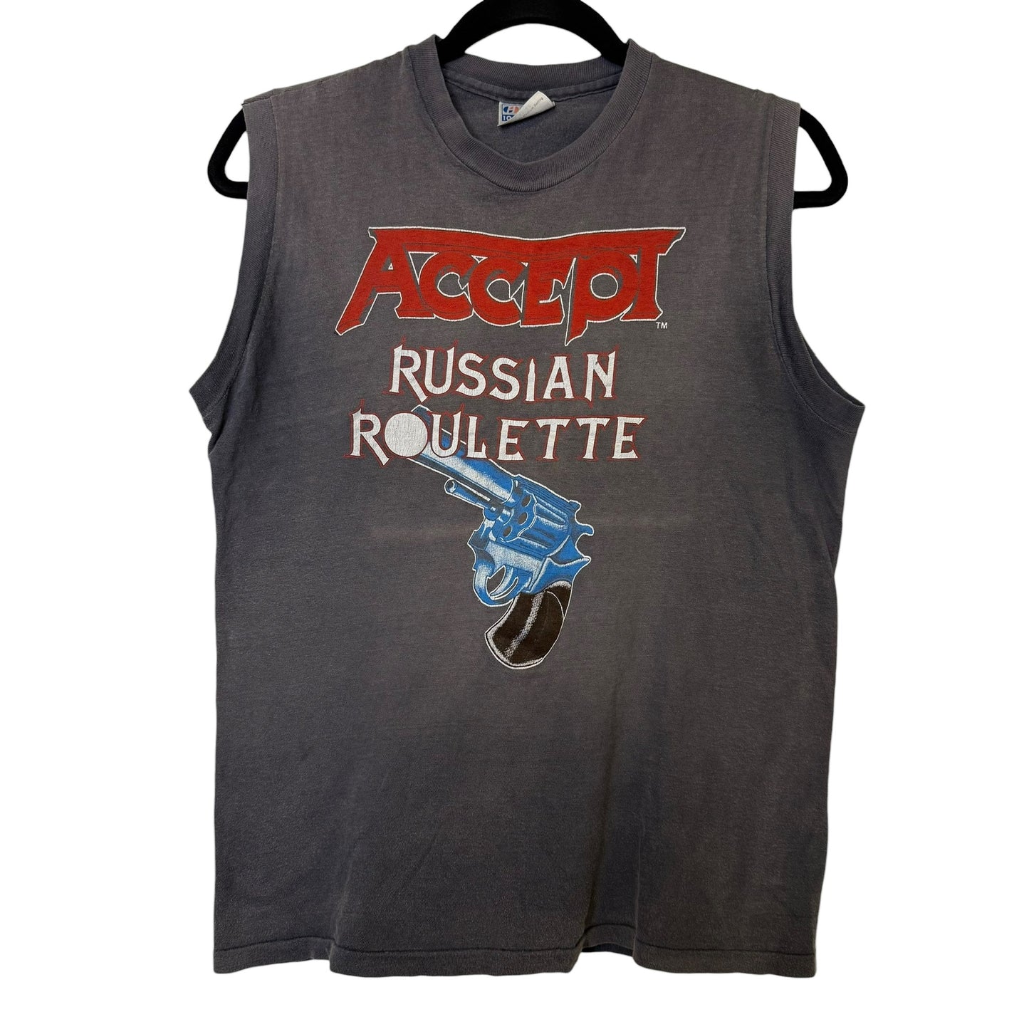 1986 Accept Russian Roulette T-Shirt Sz XL (B377)