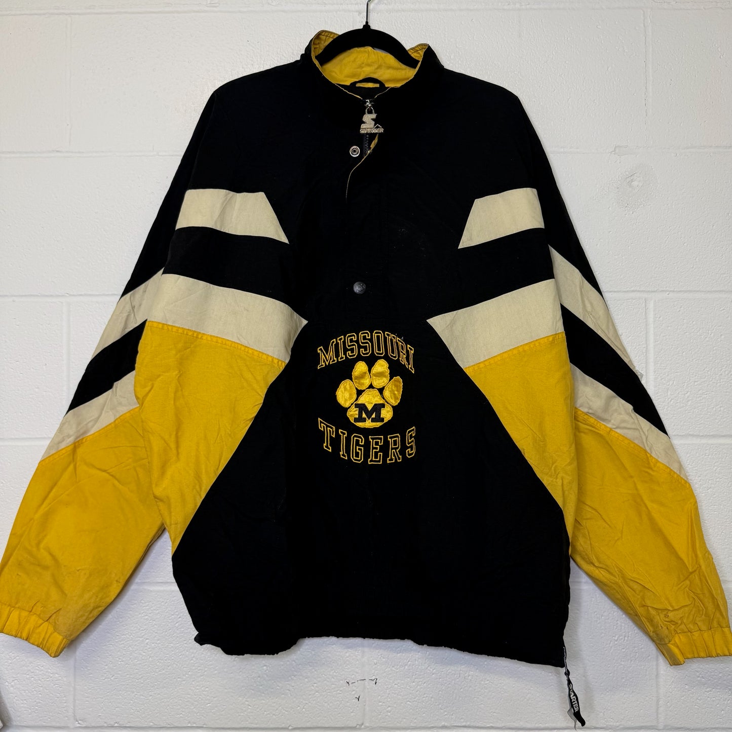 90's Missouri Tigers NCAA Starter Jacket Sz XL (B2985)