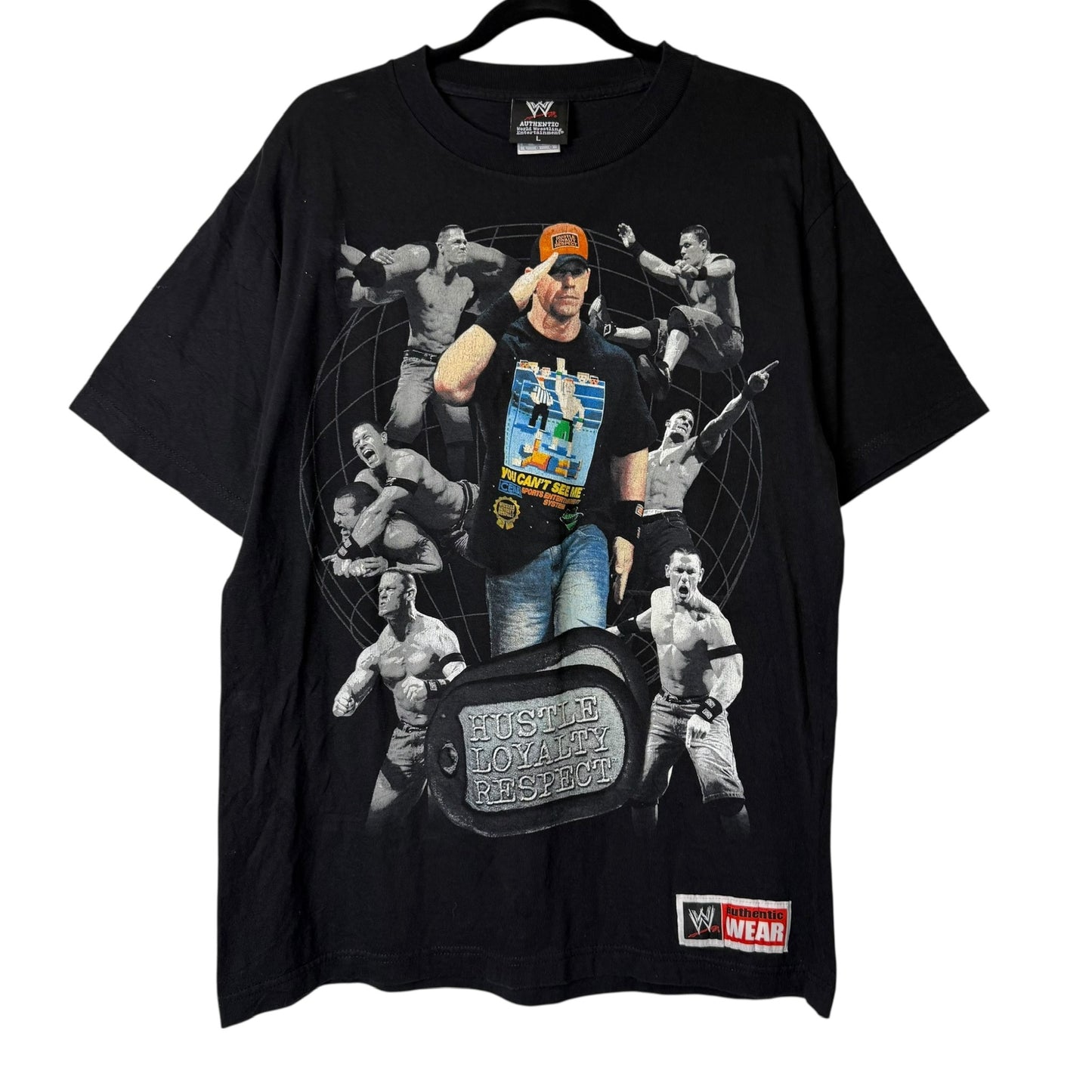 2000s John Cena Can't See Me WWF T-shirt Sz L (B1657)