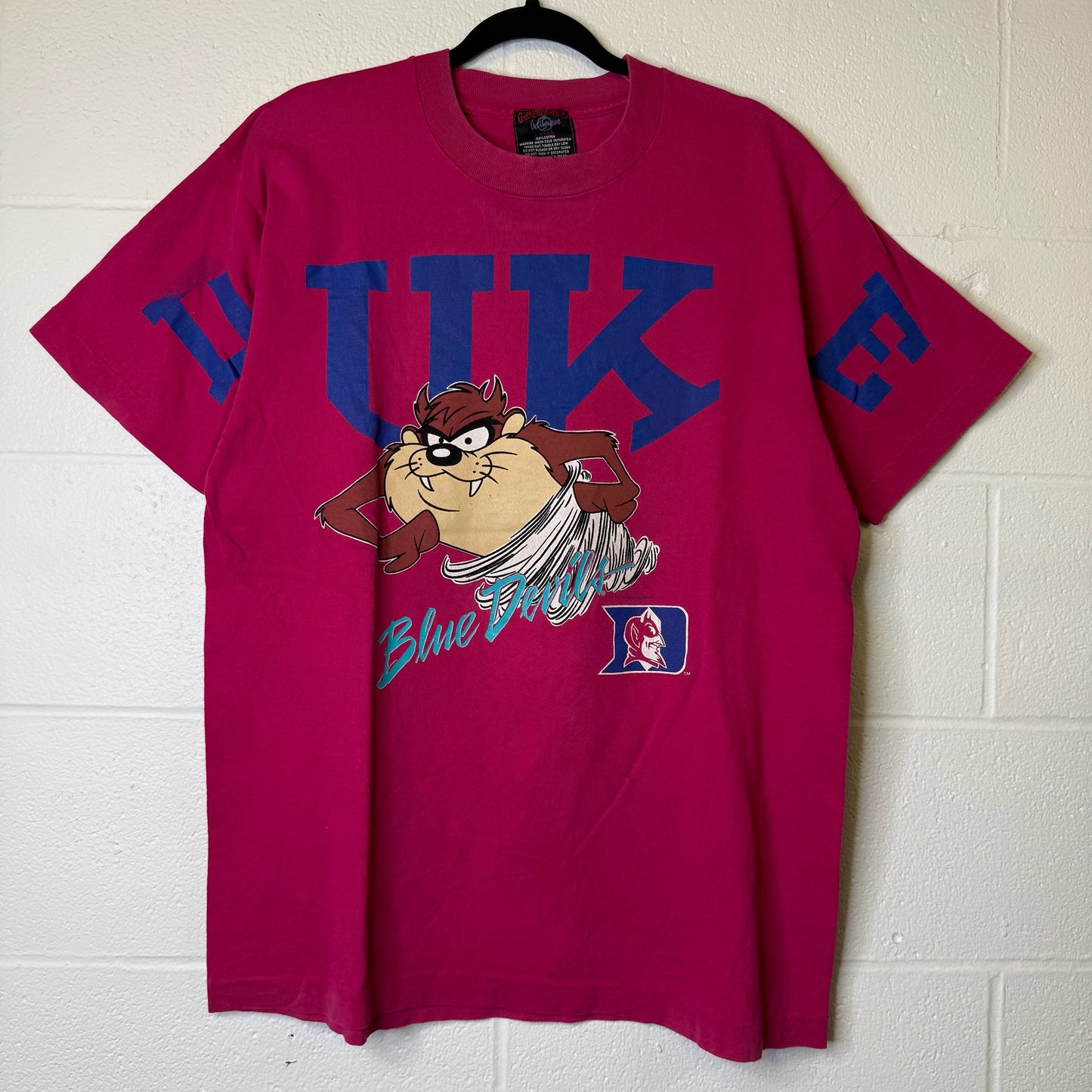 1993 Duke Blue Devils Taz NCAA T-shirt Sz L (B2408)