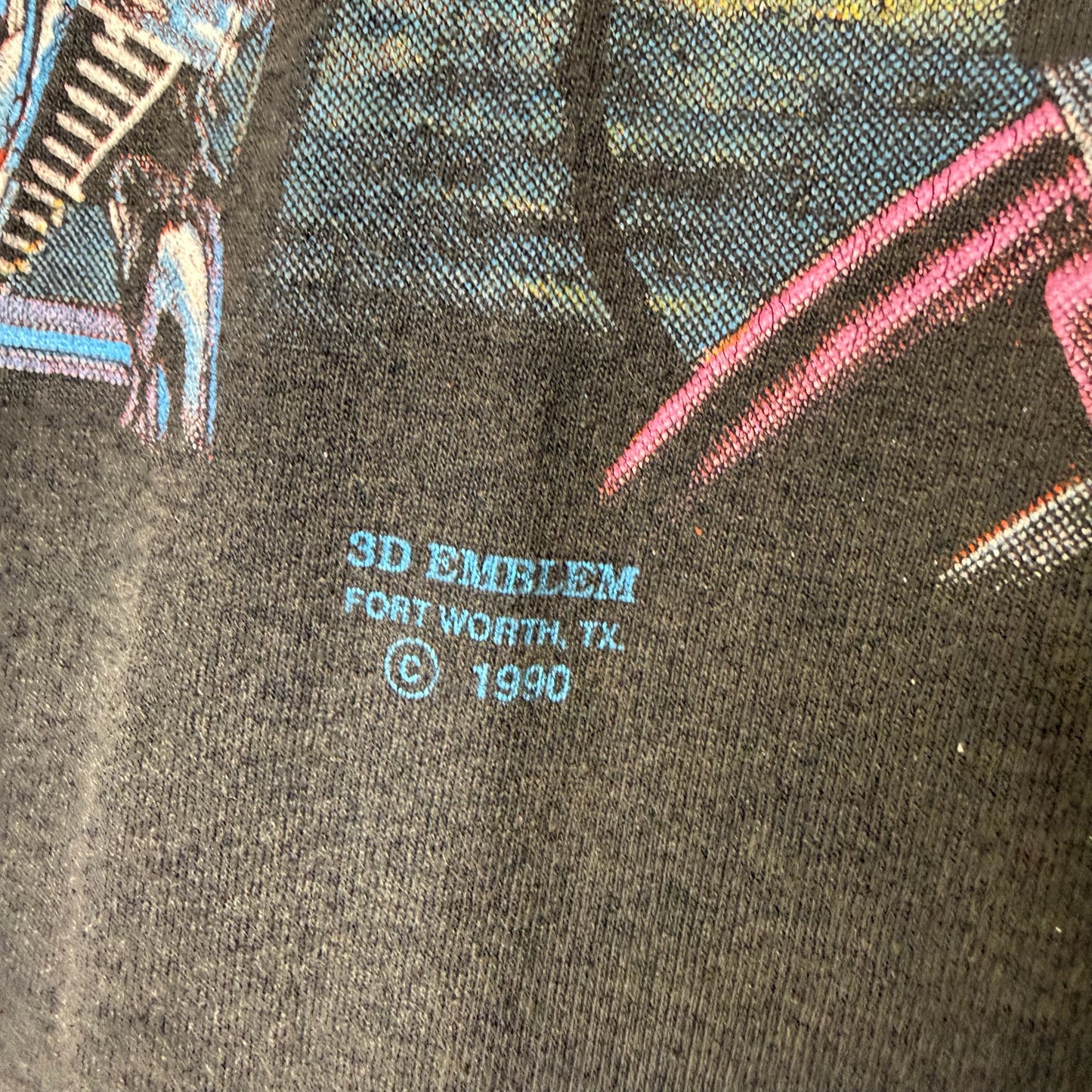 1990 Harley Davidson 3D Emblem T-Shirt Sz M (B608)