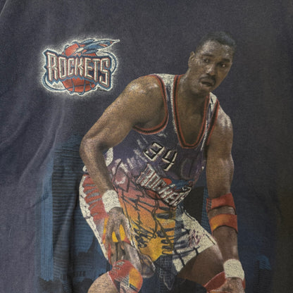90s Hakeem Olajuwon Rockets T-shirt Sz XL (B2583)