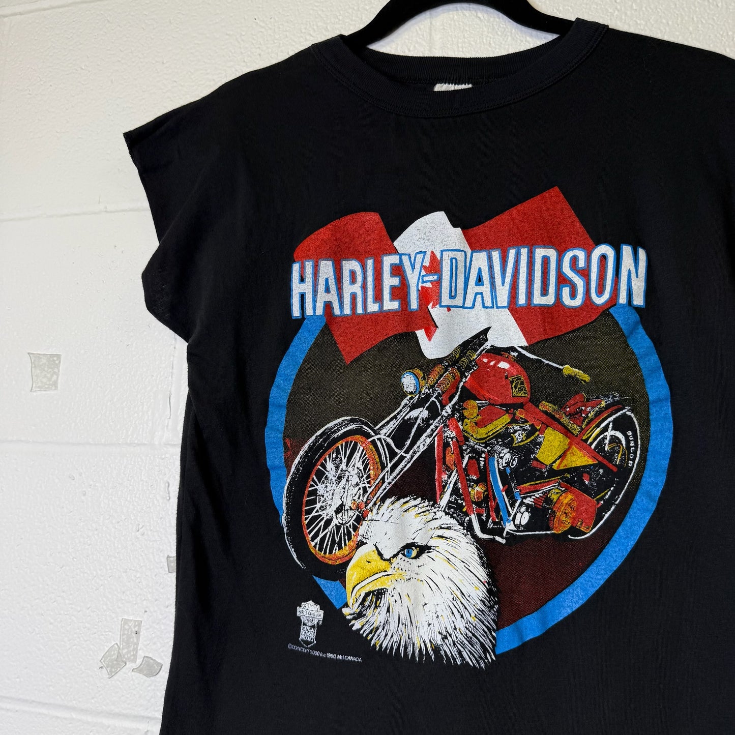 1990 Harley Davidson Canada T-Shirt Sz M (B1357)
