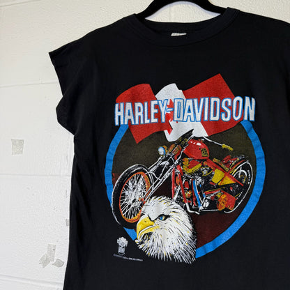 1990 Harley Davidson Canada T-Shirt Sz M (B1357)