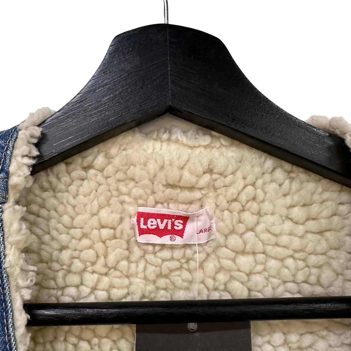 Vintage 80s Levi's Sherpa Lined Denim Vest Sz L (A3125)