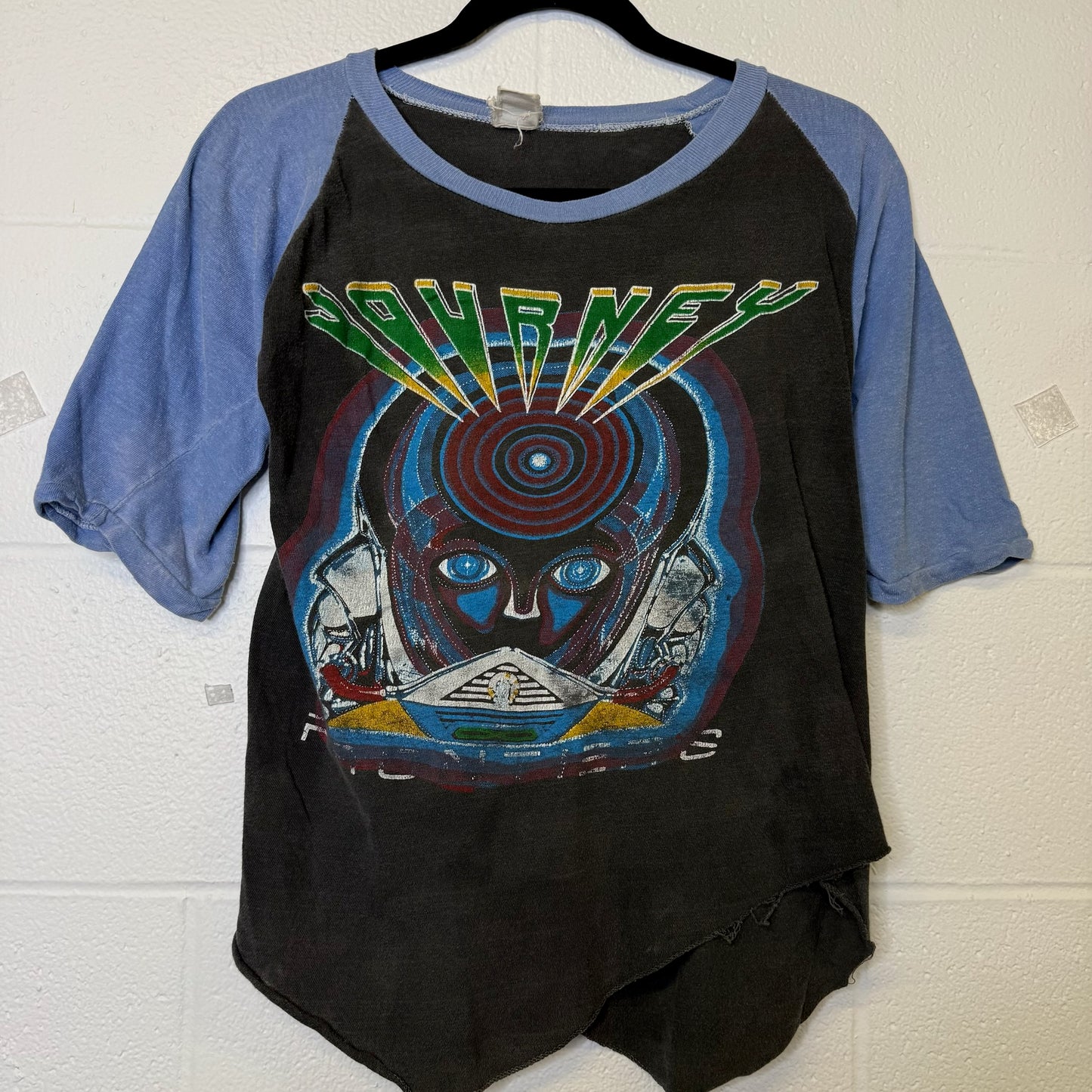 1983 Journey w/ Bryan Adams & Foghat Raglan T-Shirt Sz M (B2284)