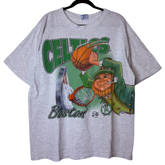 90s Boston Celtics Salem Wraparound NBA T-shirt Sz L (B2345)
