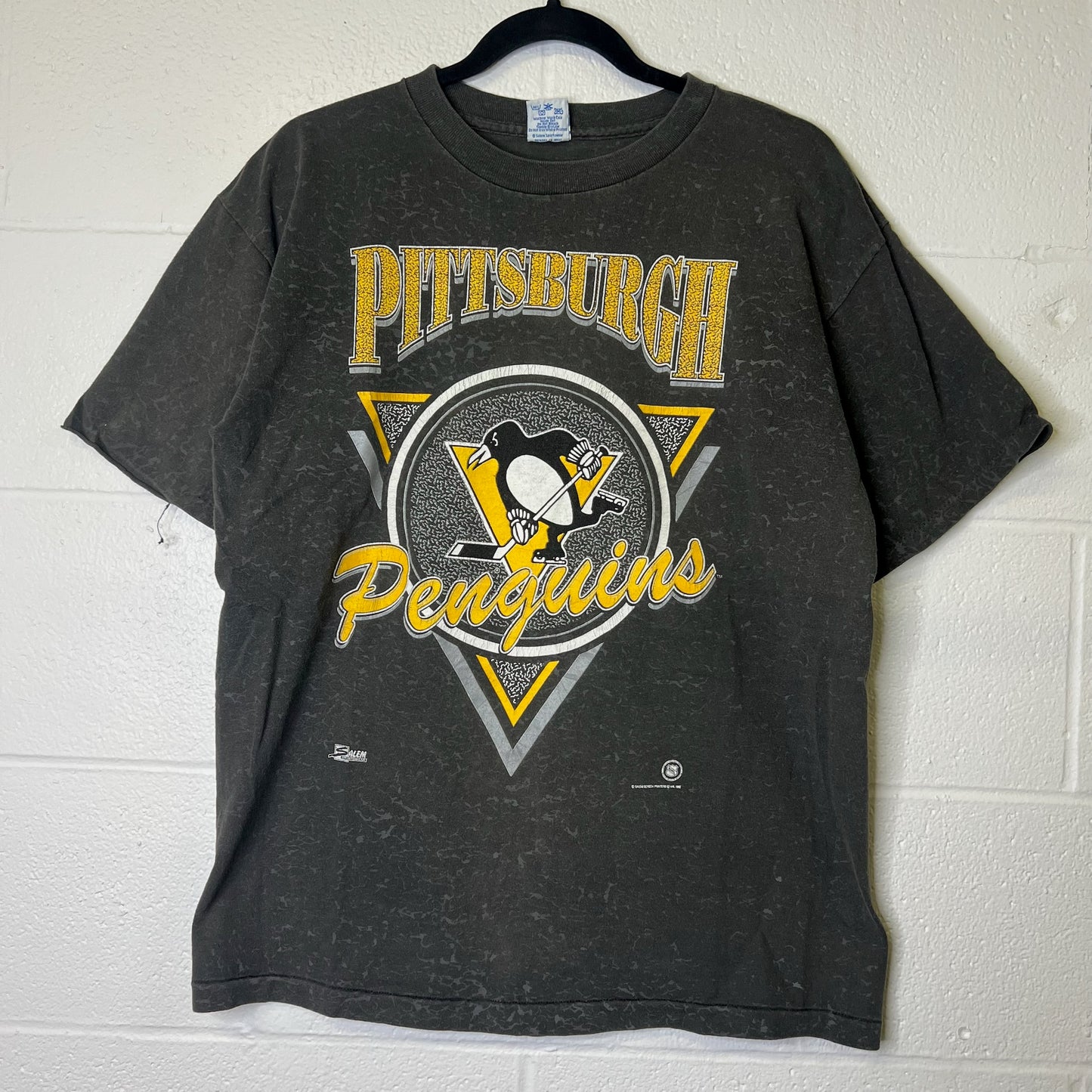 1992 Pittsburgh Penguins NHL T-shirt Sz L (B2427)