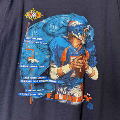 1998 Denver Broncos John Elway NFL T-shirt Sz 2XL (B1667)