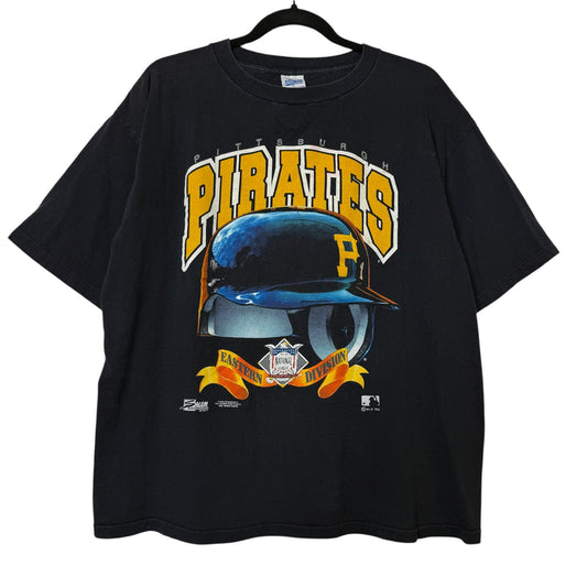 1992 Pittsburgh Pirates MLB Salem Helmet T-shirt Sz L (B641)