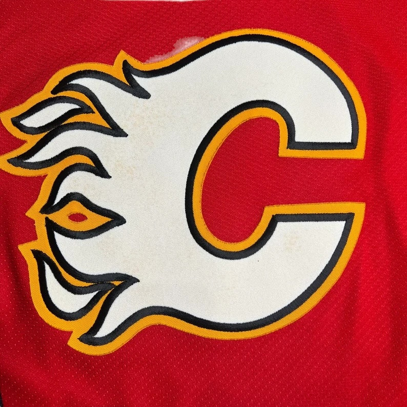 90’s Calgary Flames CCM Jersey Sz L (H200)